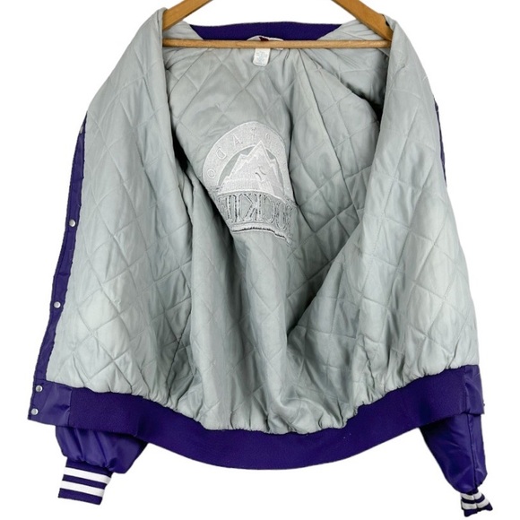 Rare Vintage Colorado Rockies Varsity Jacket Size Large - Picture 9 of 12